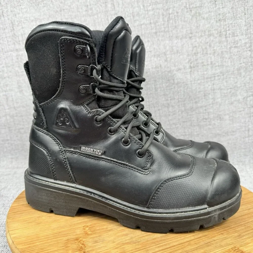 Rocky Boots Men's Size 6 W Pursuit Steel Toe Waterproof Leather